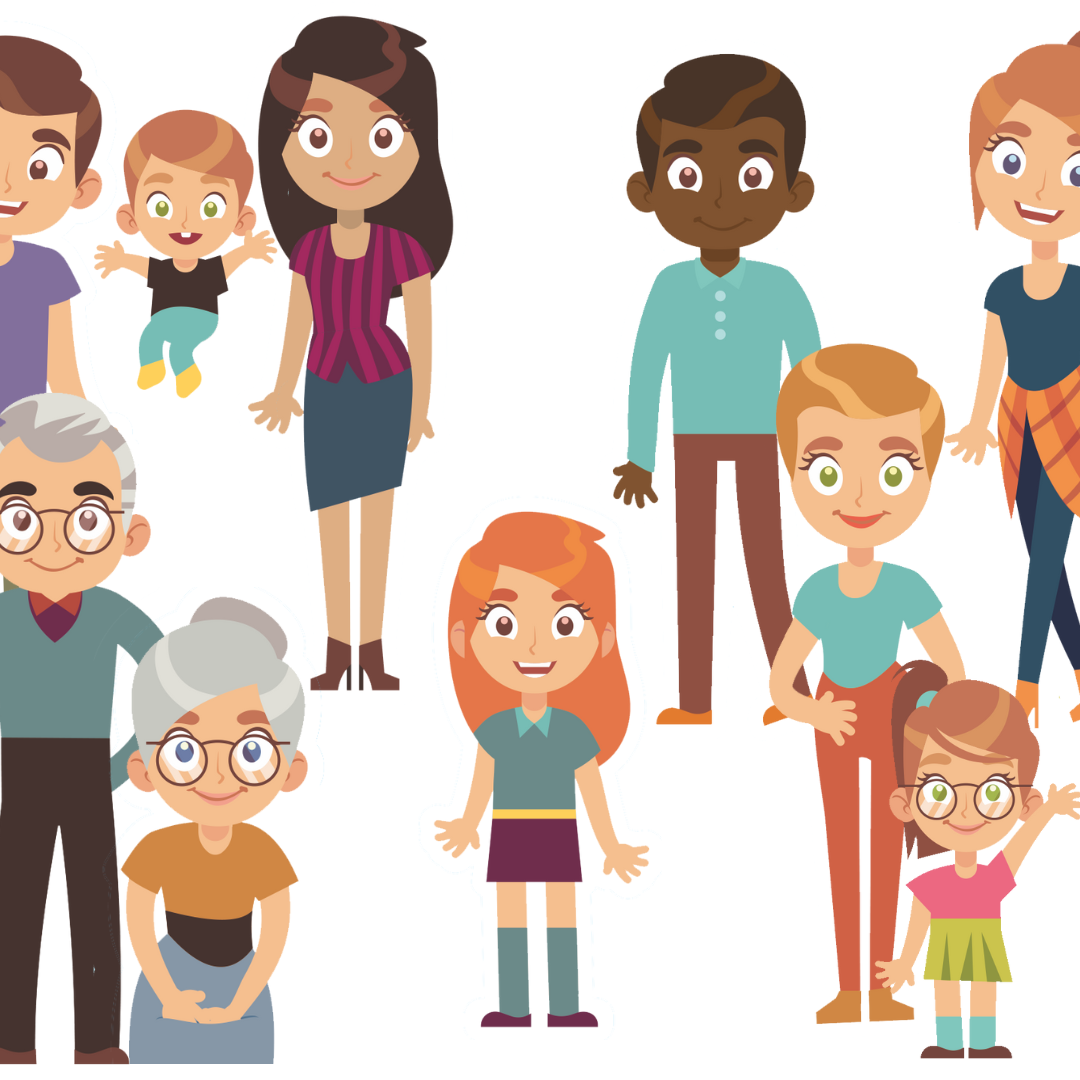 familieopstelling raamstickers voorbeeld